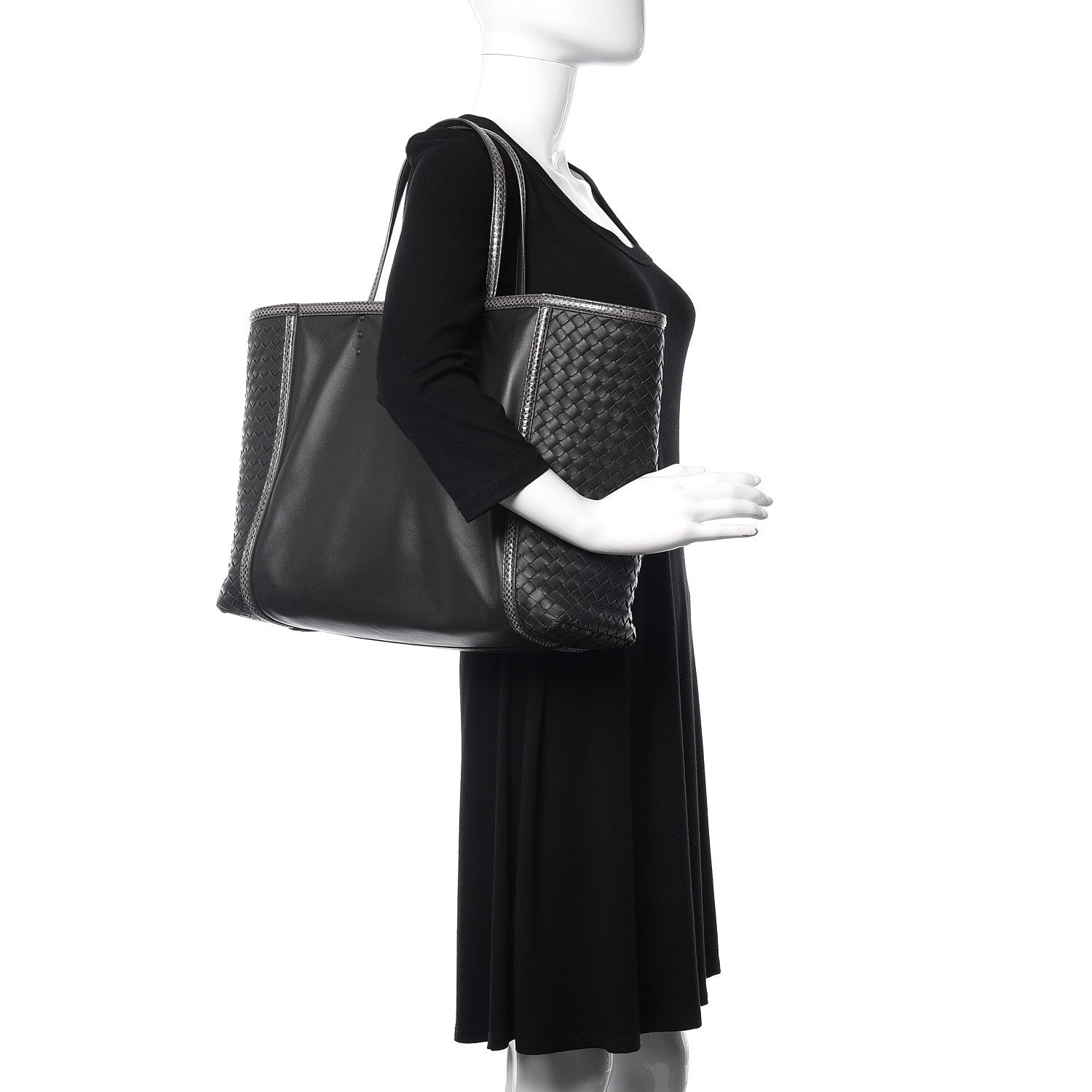 Bottega Veneta Nappa Ayers Intrecciato Tote Grey 2 of 9
