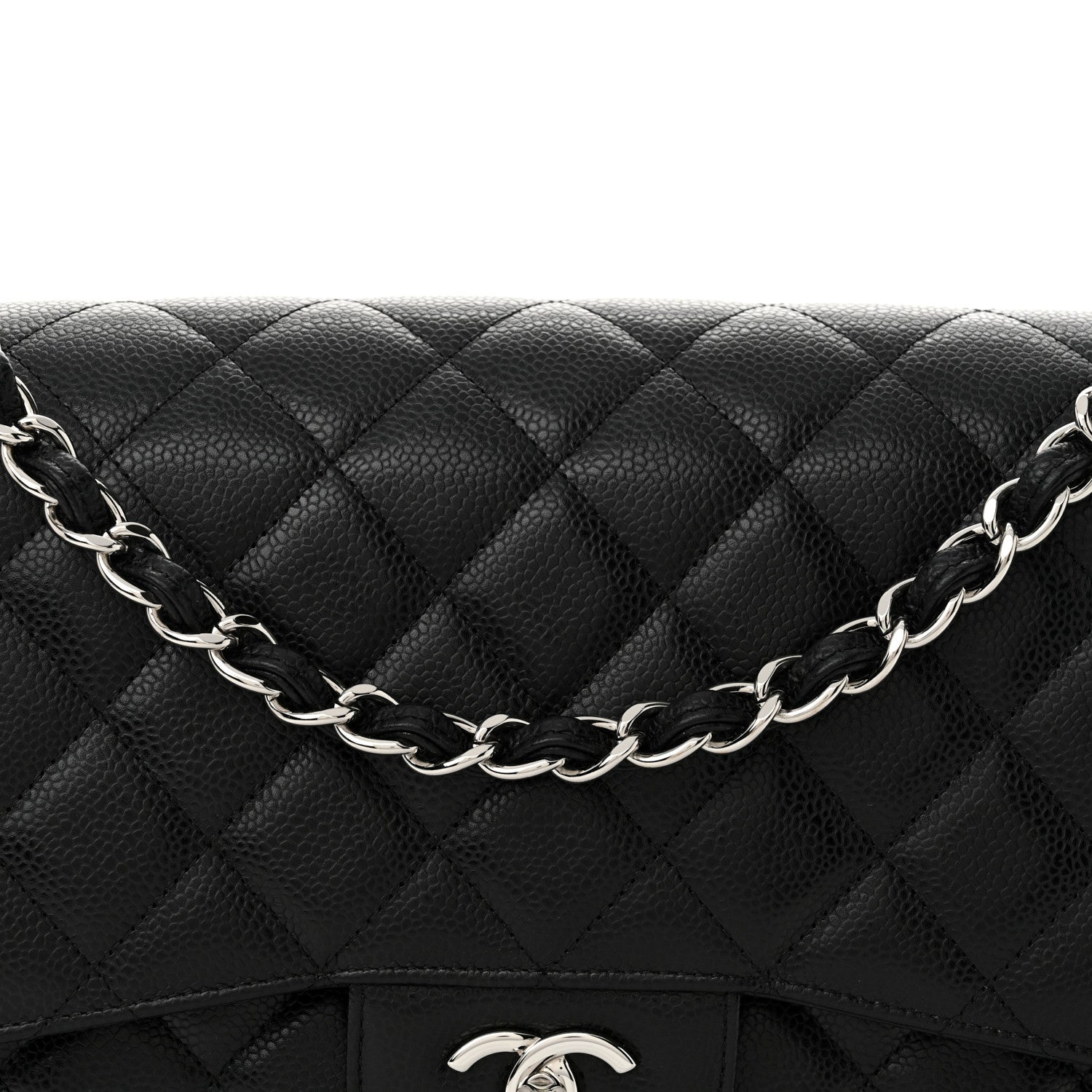 Chanel Caviar Quilted Jumbo Double Flap Black 8 of 11