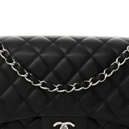 Chanel Caviar Quilted Jumbo Double Flap Black 8 of 11