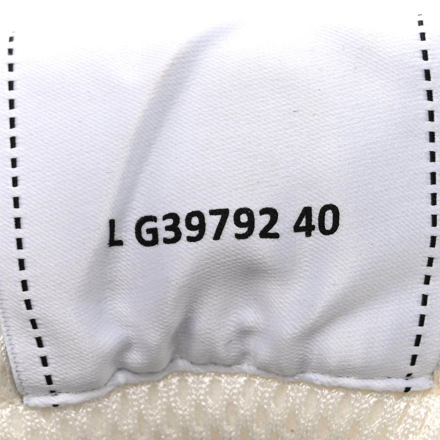 Fabric Laminated Calfskin Stretch CC Womens Sneakers 40 White Silver