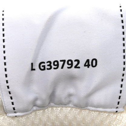 Chanel Fabric Laminated Calfskin Stretch CC Womens Sneakers 40 White Silver 10 of 10