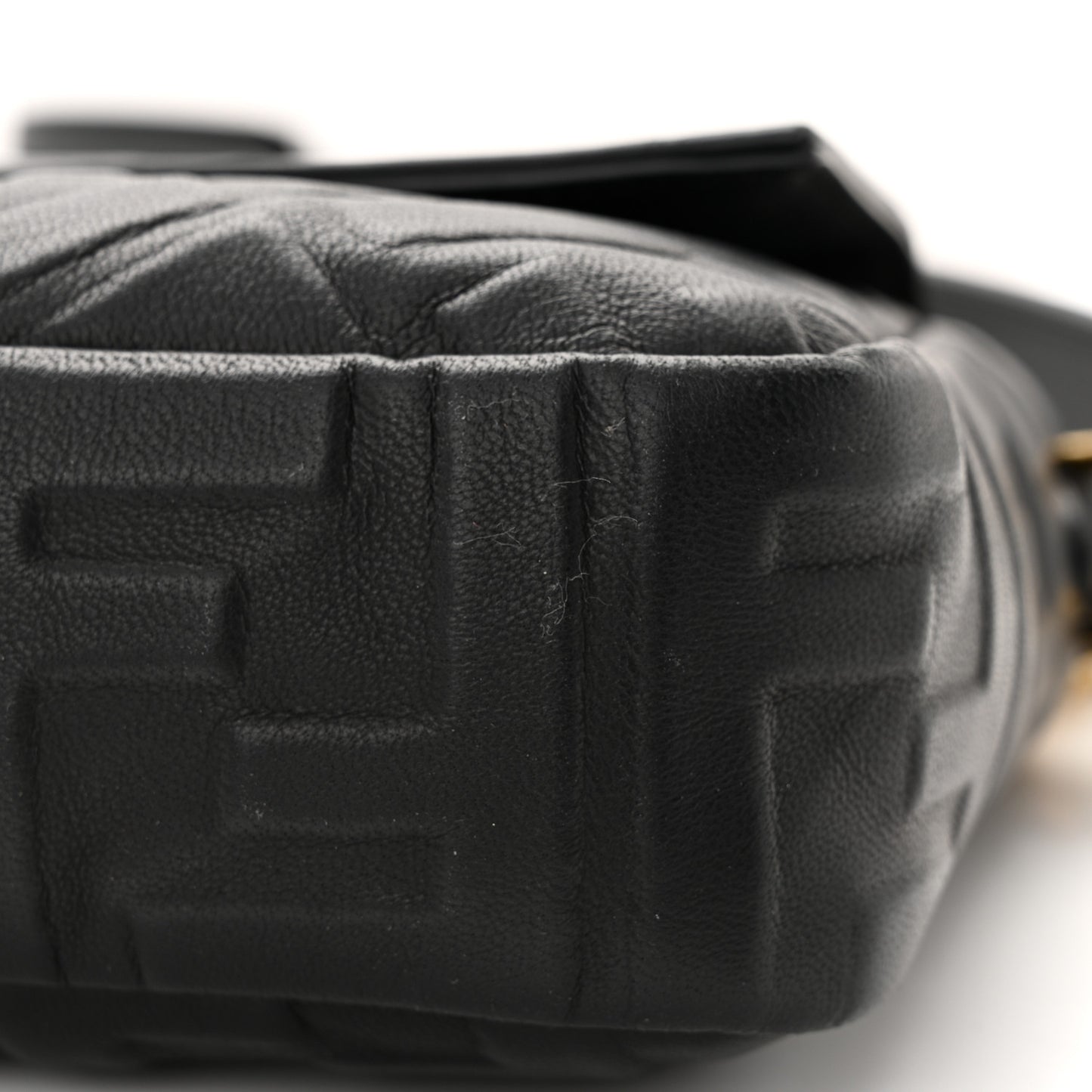 Nappa FF 1974 Embossed Baguette Black