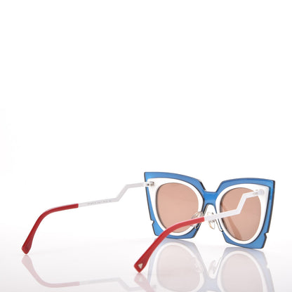 Fendi Cat Eye Orchidea Sunglasses FF 0117/S Blue White 4 of 7