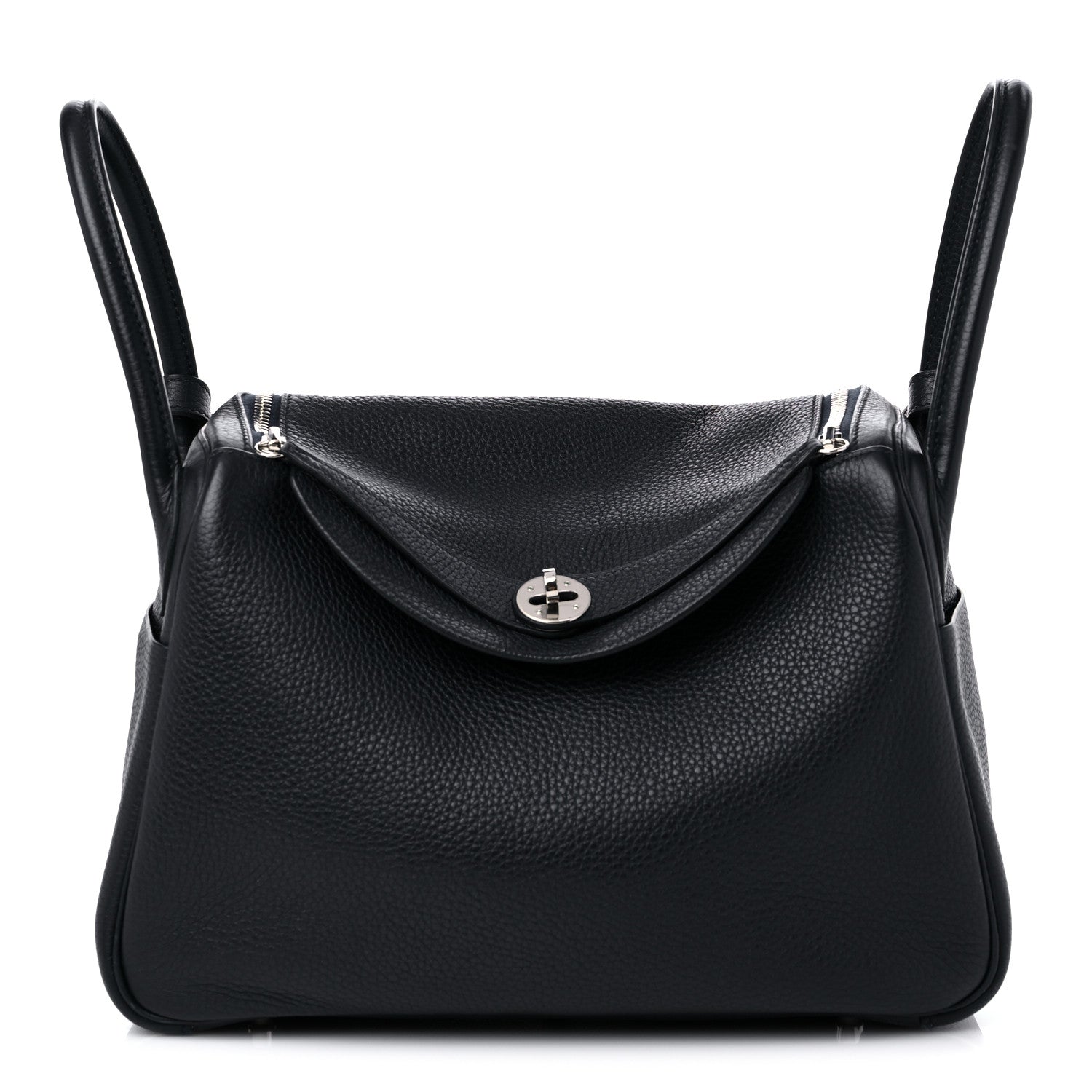 Hermes Taurillon Clemence Lindy 30 Bleu Indigo 1 of 13