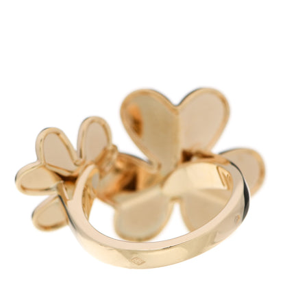 Van Cleef & Arpels 18K Yellow Gold Diamond Frivole Between The Finger Ring 55 7.25 4 of 7