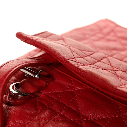 Christian Dior Lambskin Cannage Small Stardust Backpack Red 6 of 12
