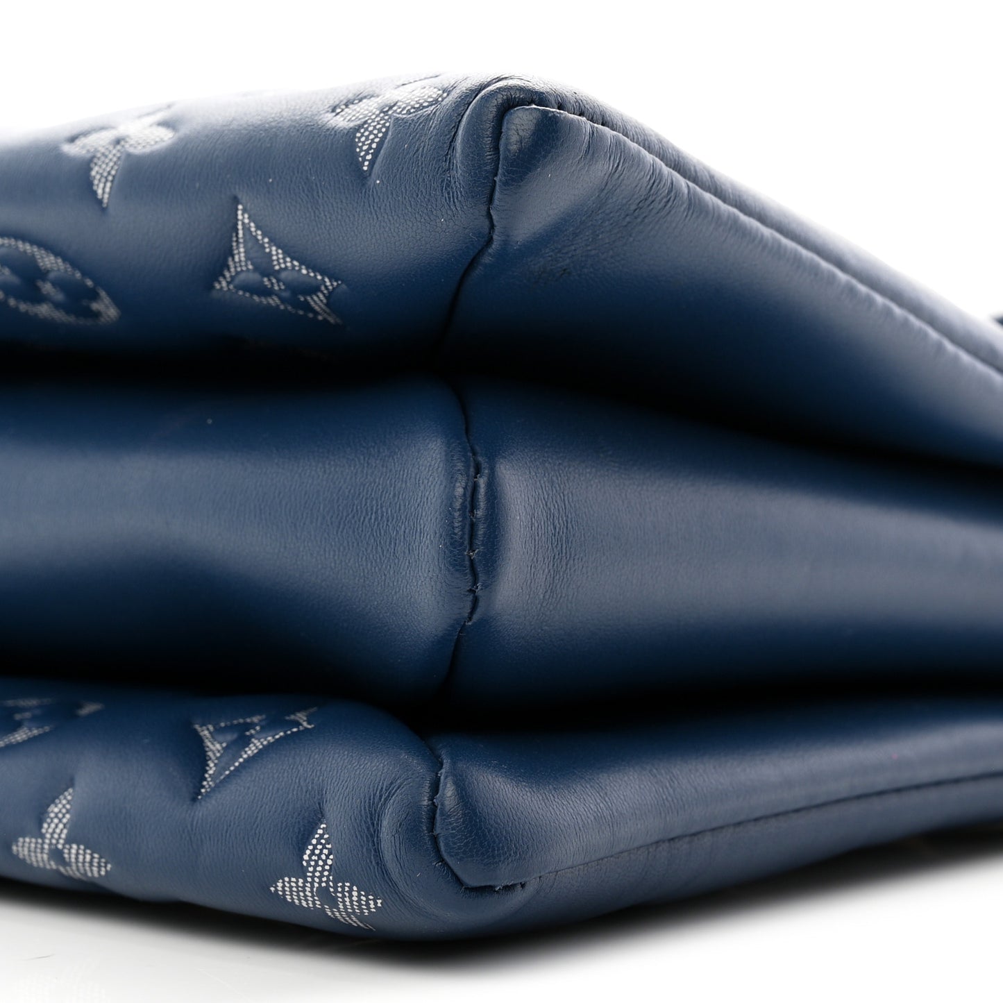 Lambskin Embossed Monogram Coussin PM Denim Blue