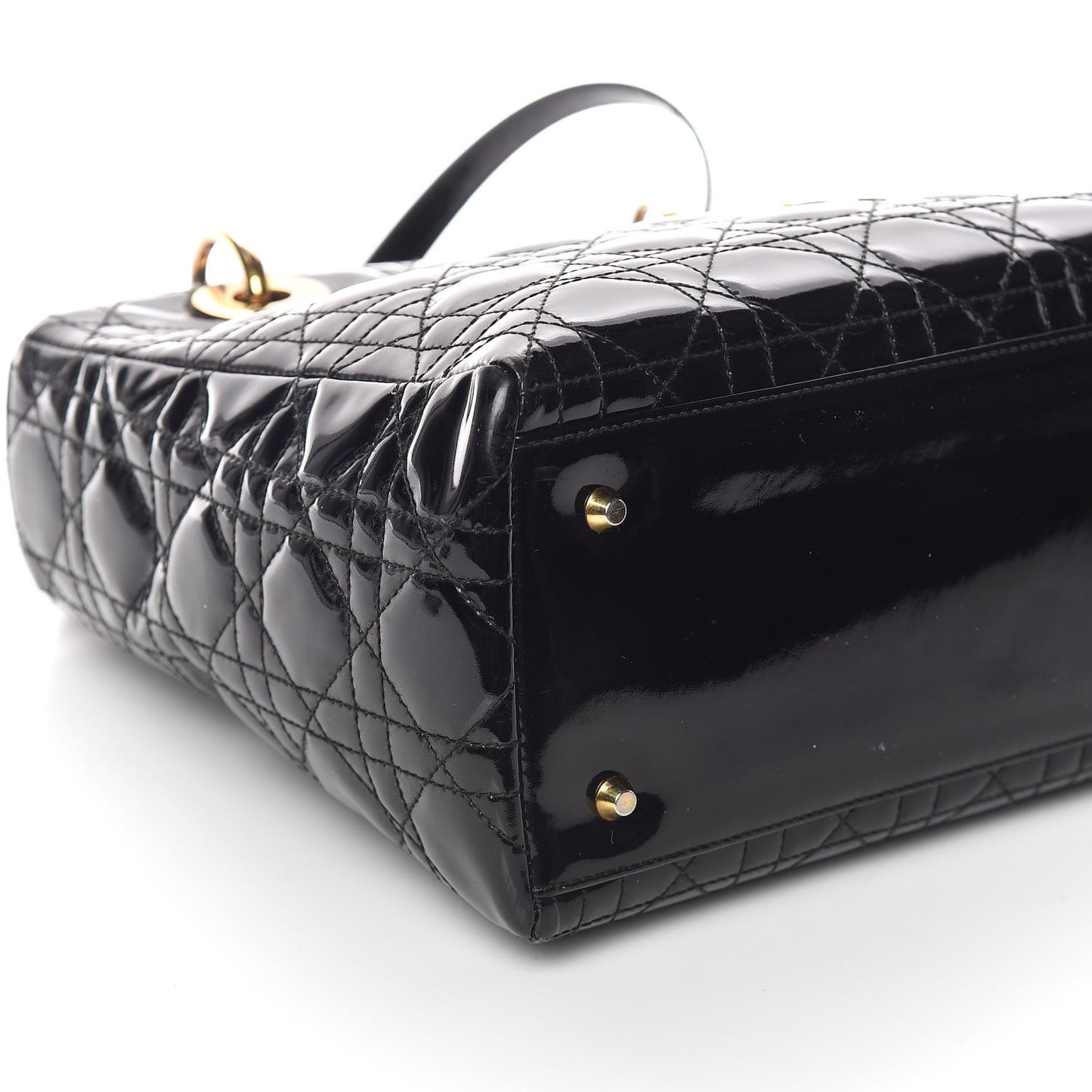 Patent Cannage Medium Lady Dior Black