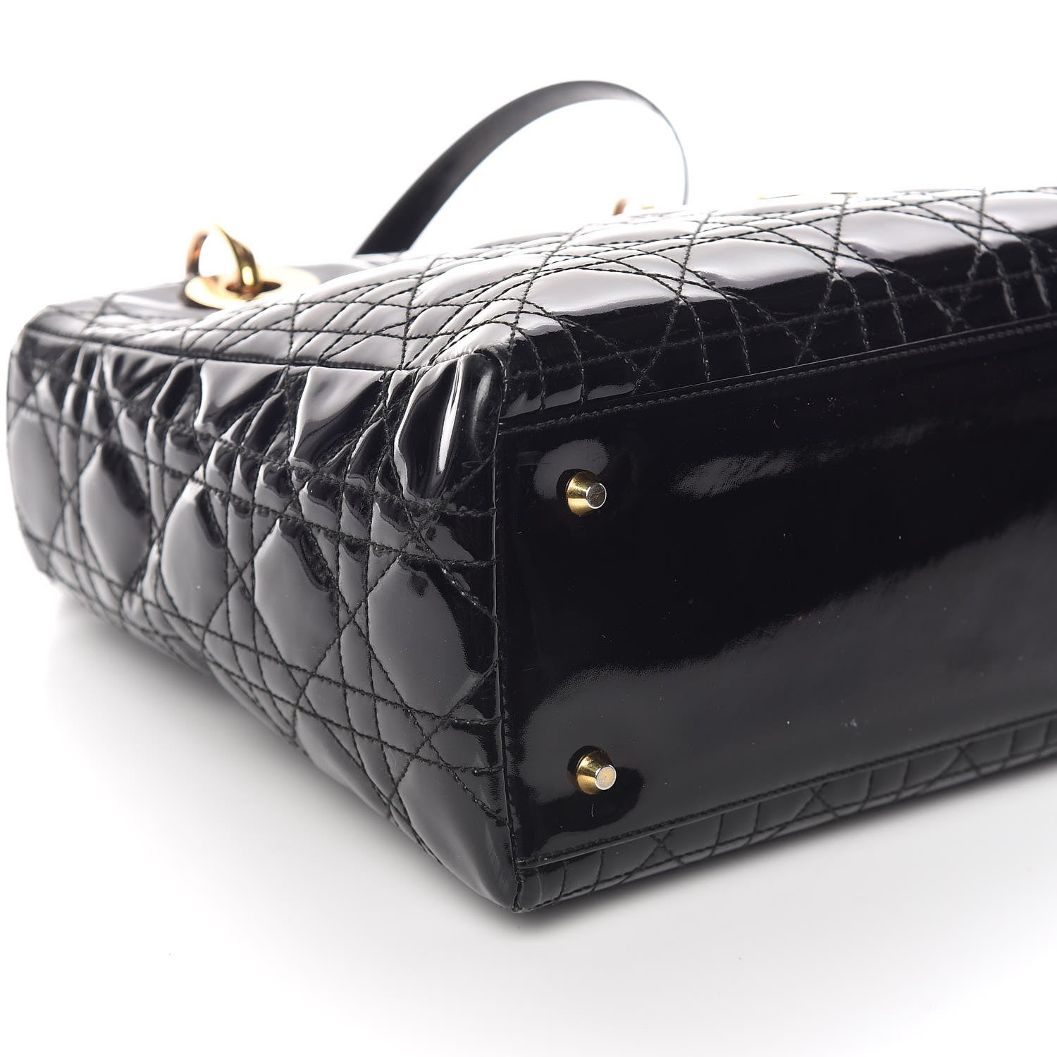 Christian Dior Patent Cannage Medium Lady Dior Black 5 of 13