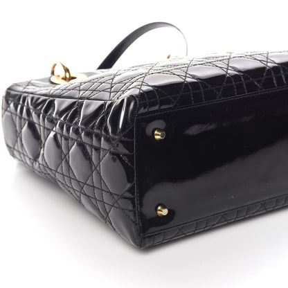 Christian Dior Patent Cannage Medium Lady Dior Black 5 of 13