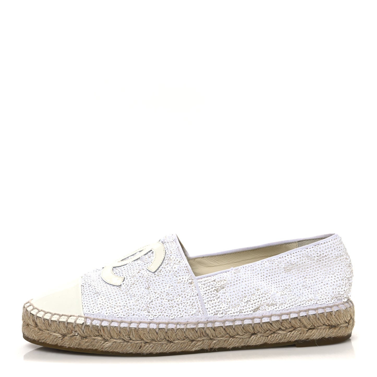 Patent Sequin CC Espadrilles 39 White