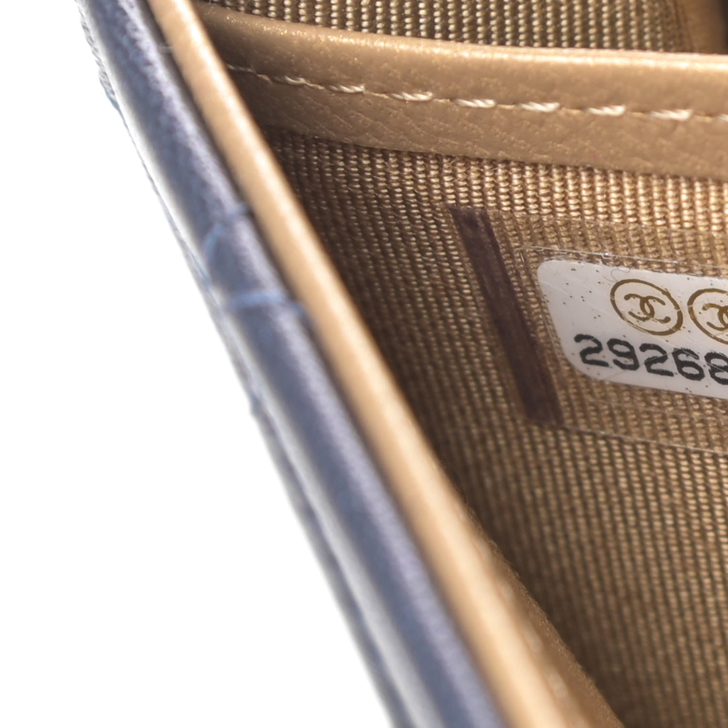 Chanel Iridescent Lambskin Quilted Chic Pearls Clutch With Chain Blue 8 of 12