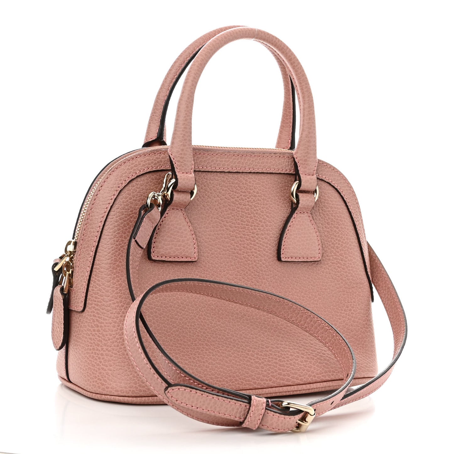 Dollar Calfskin Small GG Charm Dome Bag Soft Pink