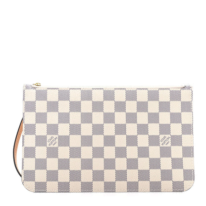 Louis Vuitton Damier Azur Braided Neverfull MM GM Pochette Pink 1 of 6