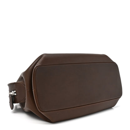 The Row Polished Saddle Calfskin Agnes Bag Deep Brown 4 of 9