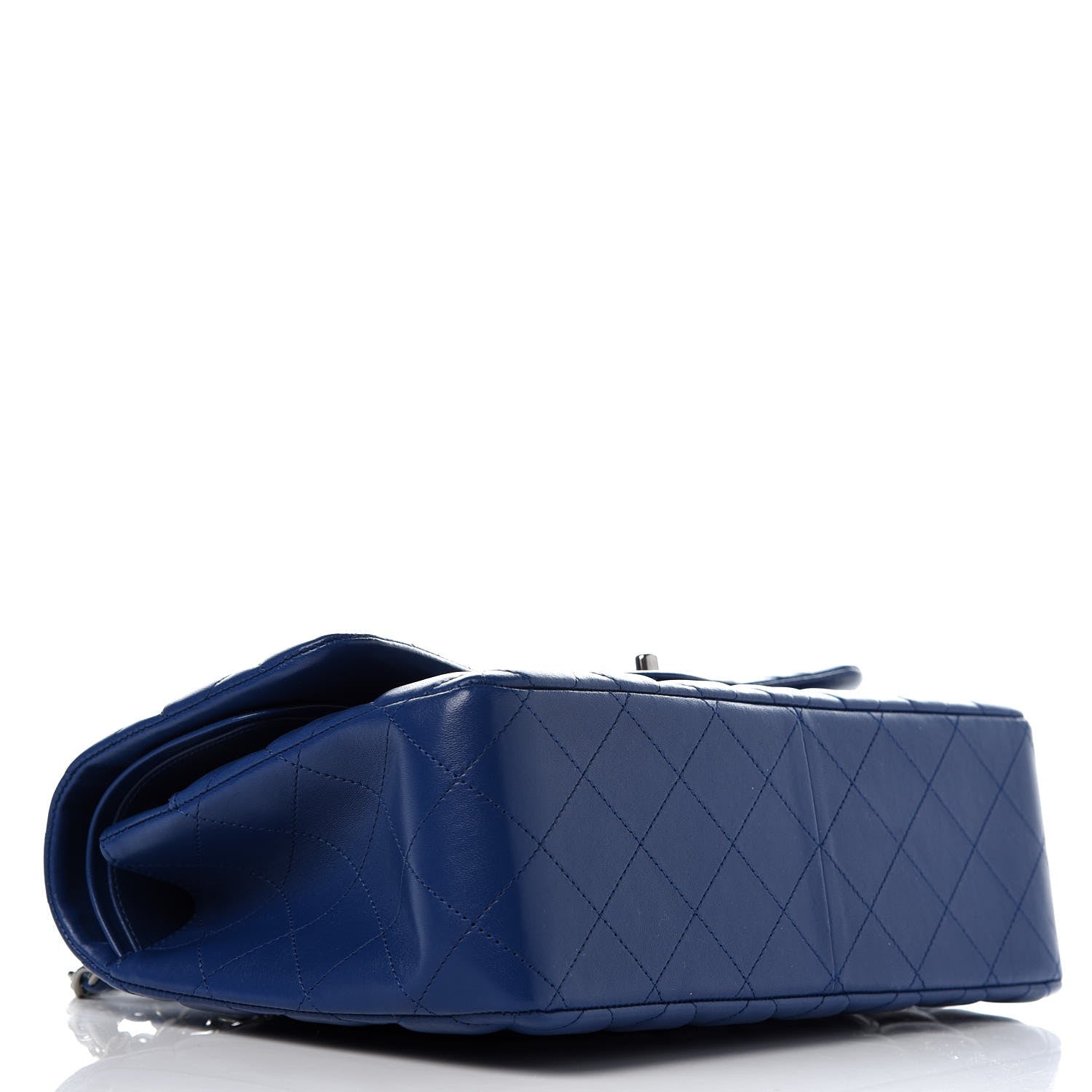 Chanel Lambskin Quilted Jumbo Double Flap Dark Blue 5 of 9