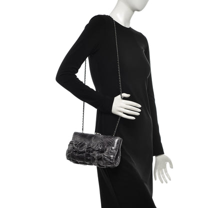 Chanel Python Chain Clutch Dark Silver 2 of 8