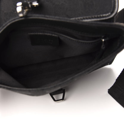 Gucci GG Monogram Web Flight Belt Bag Black 5 of 10