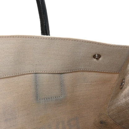 Saint Laurent Linen Calfskin Small Rive Gauche Tote Greggio Natural 11 of 13