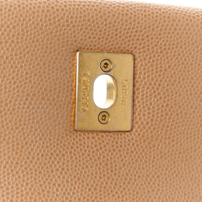 Chanel Caviar Lizard Embossed Quilted Small Coco Handle Flap Dark Beige 7 of 11