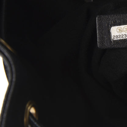Chanel Caviar Deauville Drawstring Bucket Bag Black 6 of 10