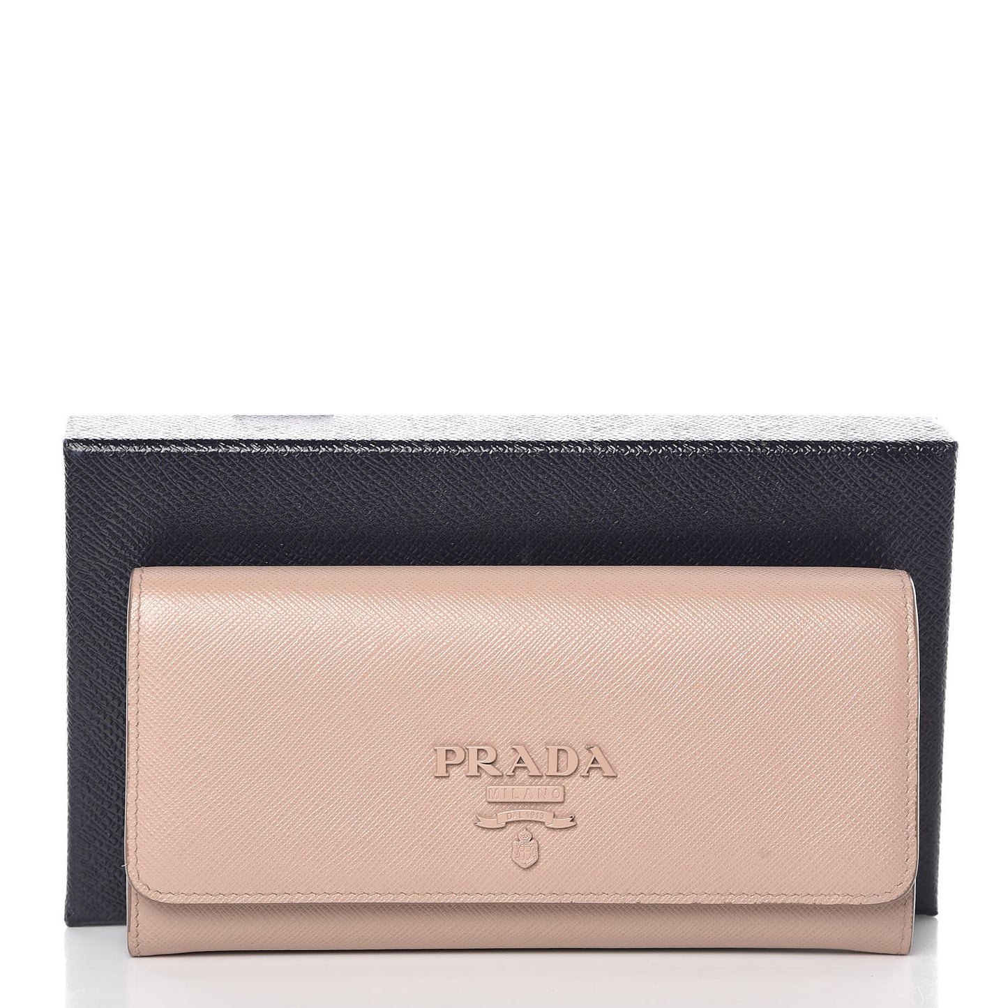 Saffiano Shine Monochrome Continental Wallet Cipria