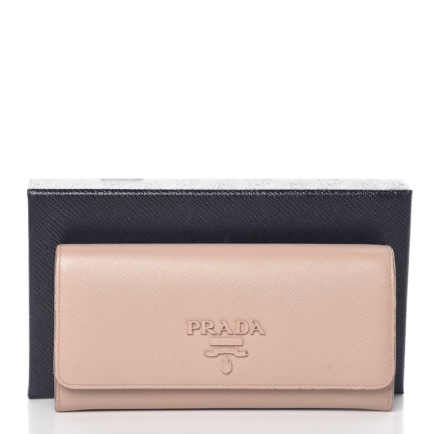 Prada Saffiano Shine Monochrome Continental Wallet Cipria 13 of 13