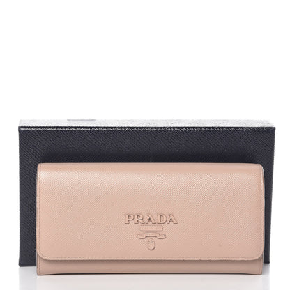Prada Saffiano Shine Monochrome Continental Wallet Cipria 13 of 13