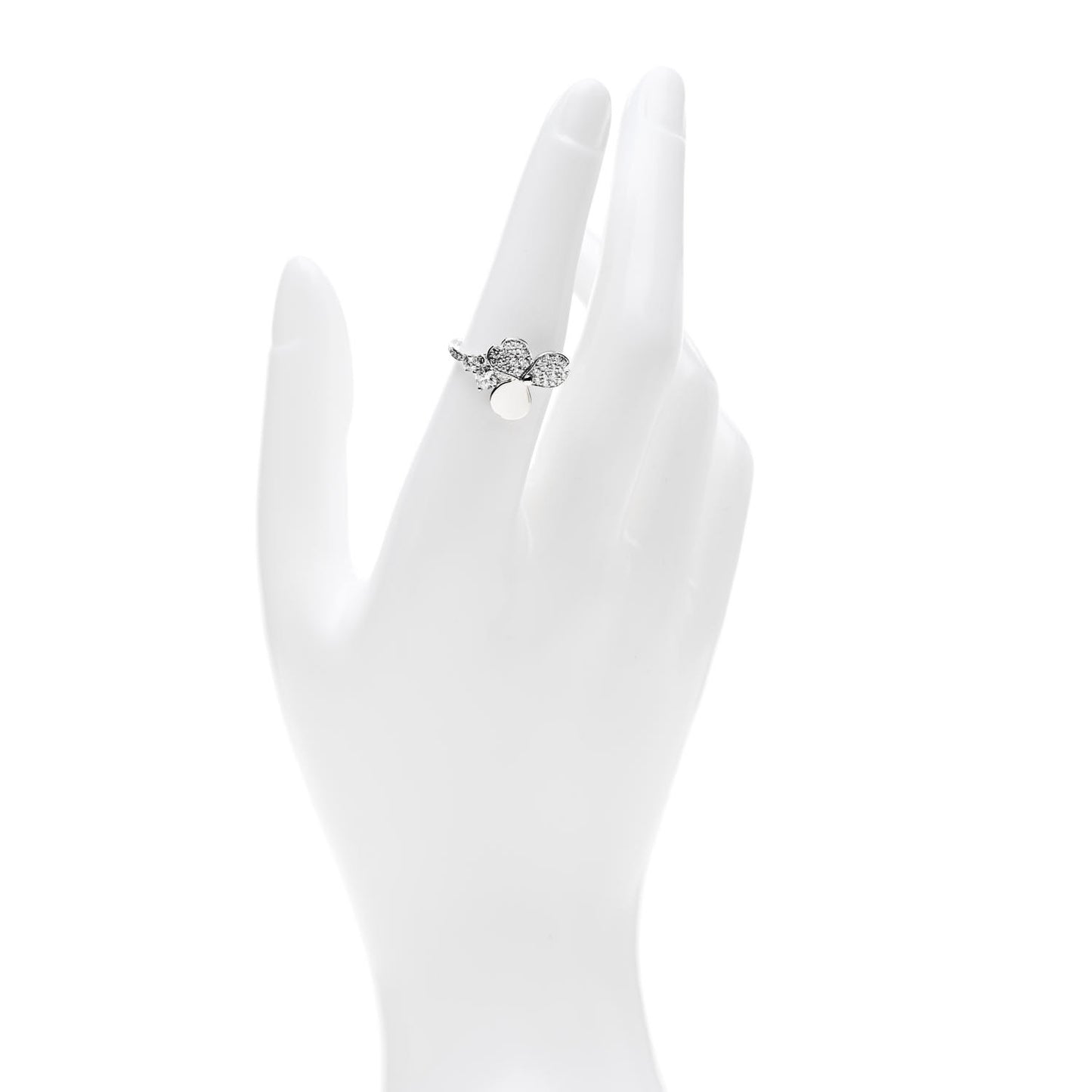 Platinum Diamond Paper Flowers Mixed Cluster Ring 53 6.5