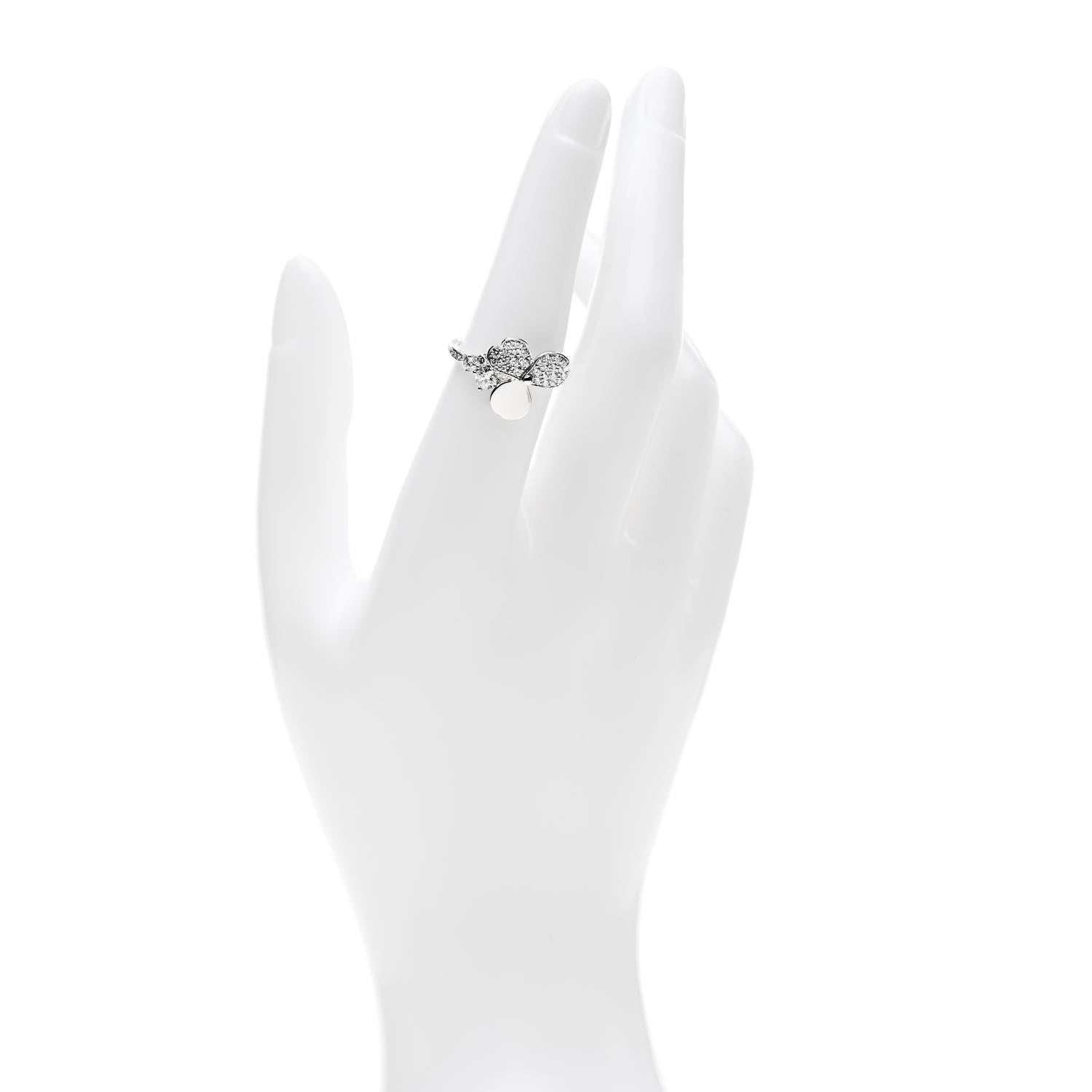 Tiffany Platinum Diamond Paper Flowers Mixed Cluster Ring 53 6.5 2 of 6