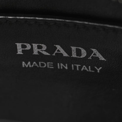 Prada Soft Calfskin Impunture Diagramme Dome Crossbody Bag Black 6 of 10