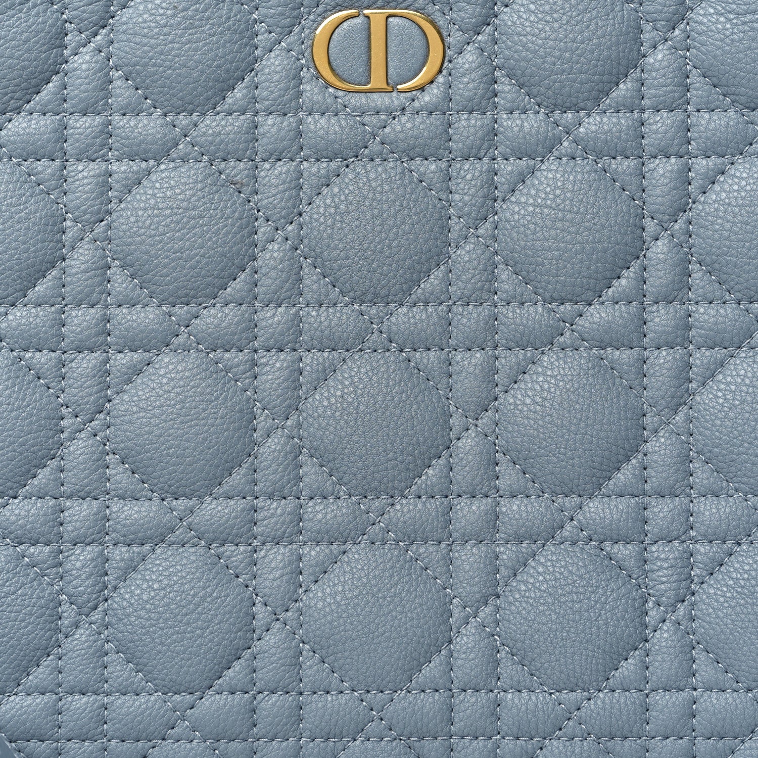 Christian Dior Supple Calfskin Cannage Large Caro Daily Pouch Cloud Blue 8 of 11