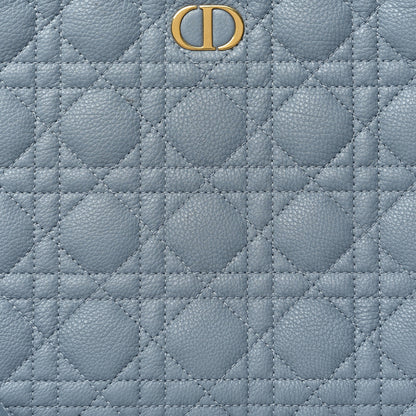 Christian Dior Supple Calfskin Cannage Large Caro Daily Pouch Cloud Blue 8 of 11