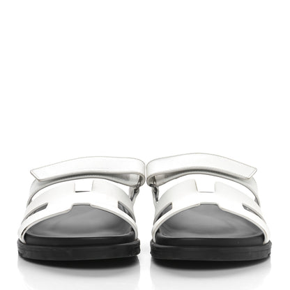 Hermes Calfskin Womens Chypre Sandals 40 White 2 of 8