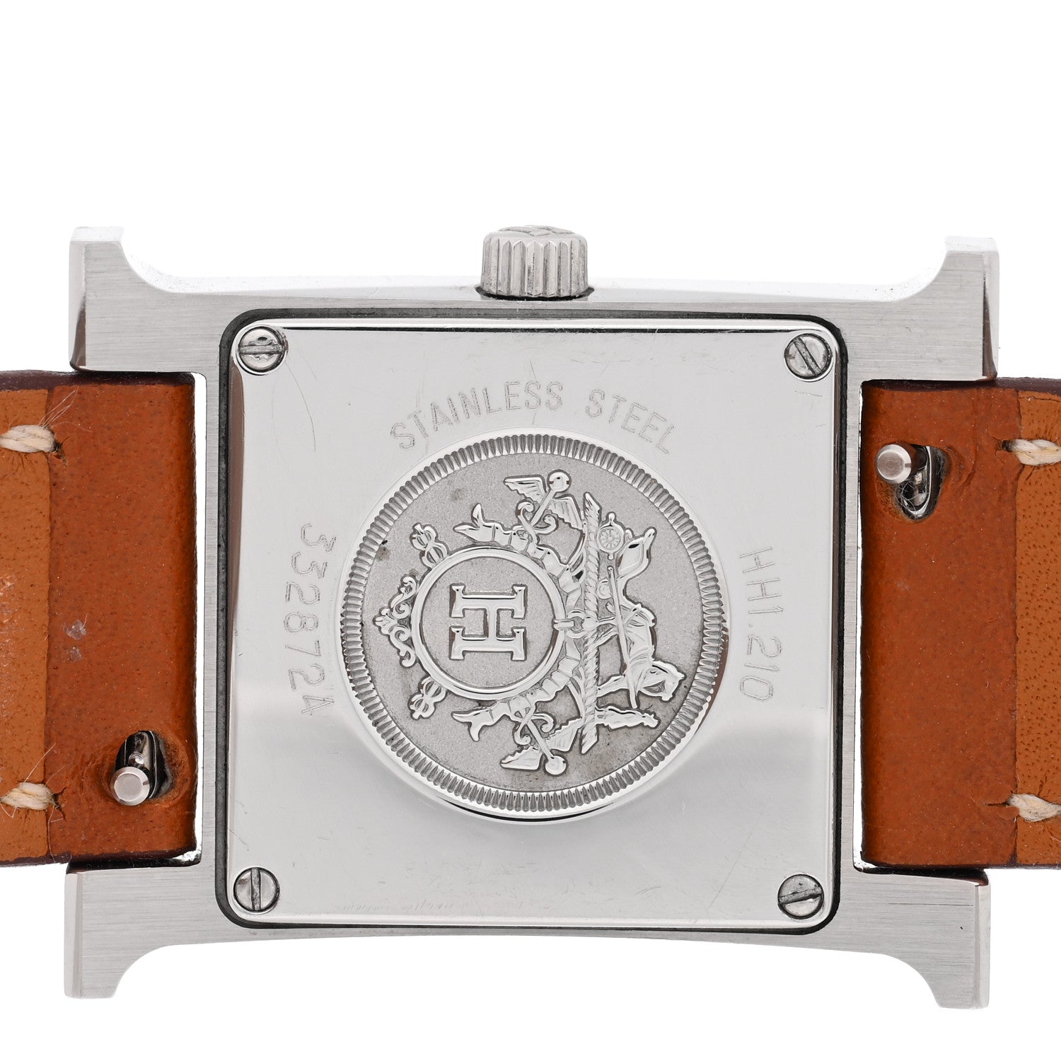 Hermes Stainless Steel Epsom 21mm Heure H Hour Quartz Watch Gold 4 of 5