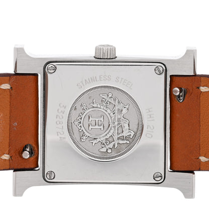 Hermes Stainless Steel Epsom 21mm Heure H Hour Quartz Watch Gold 4 of 5