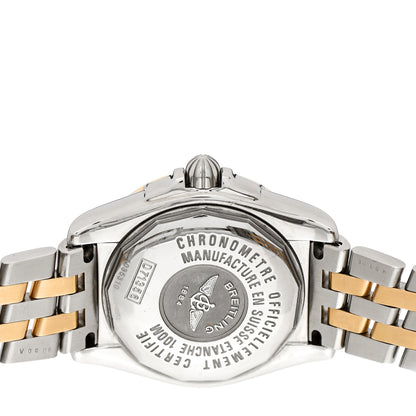 Breitling Stainless Steel 18K Yellow Gold Diamond Bezel 30mm Cockpit Quartz Watch Champagne D71356 4 of 4