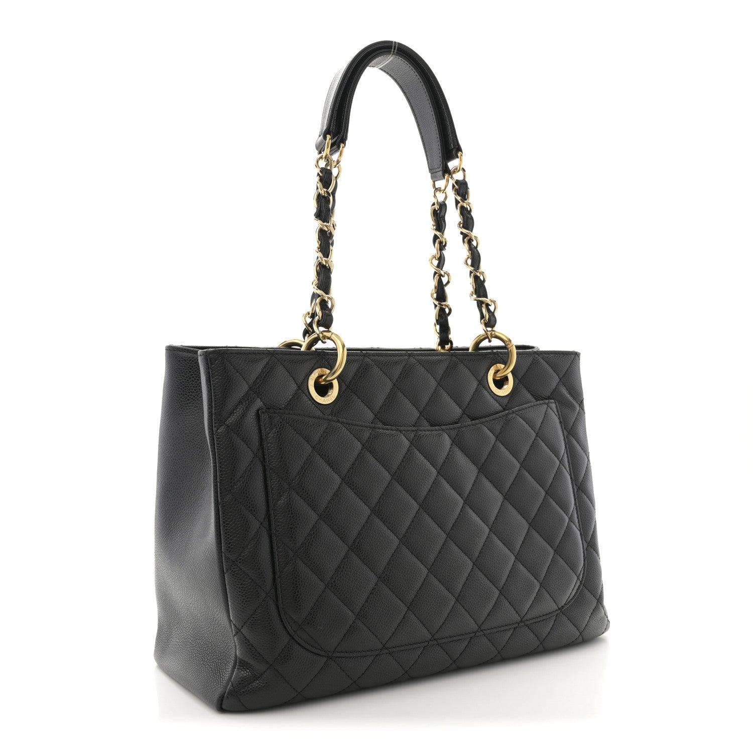 Chanel Caviar Quilted Grand Shopping Tote GST Black 3 of 10