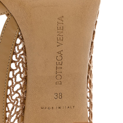 Bottega Veneta Mesh Nappa Chunky Chain Sandals 38 Beige Pony 7 of 8