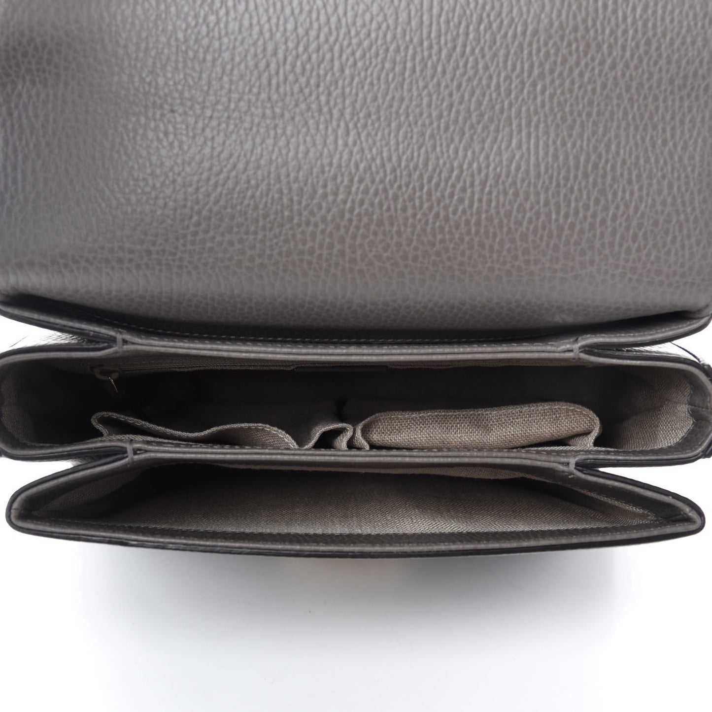 Dollar Calfskin Interlocking G Top Handle Shoulder Bag Loess