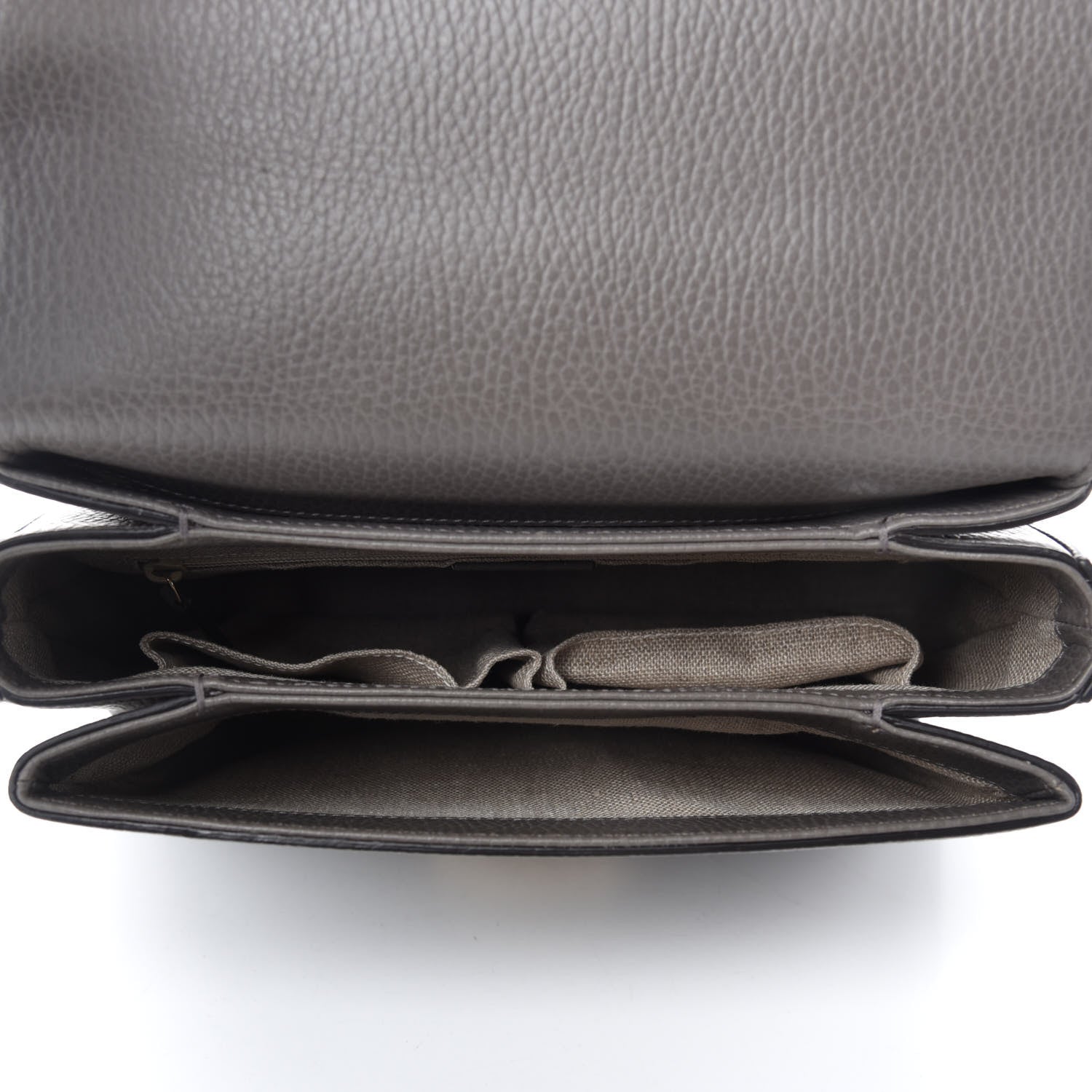 Gucci Dollar Calfskin Interlocking G Top Handle Shoulder Bag Loess 5 of 14