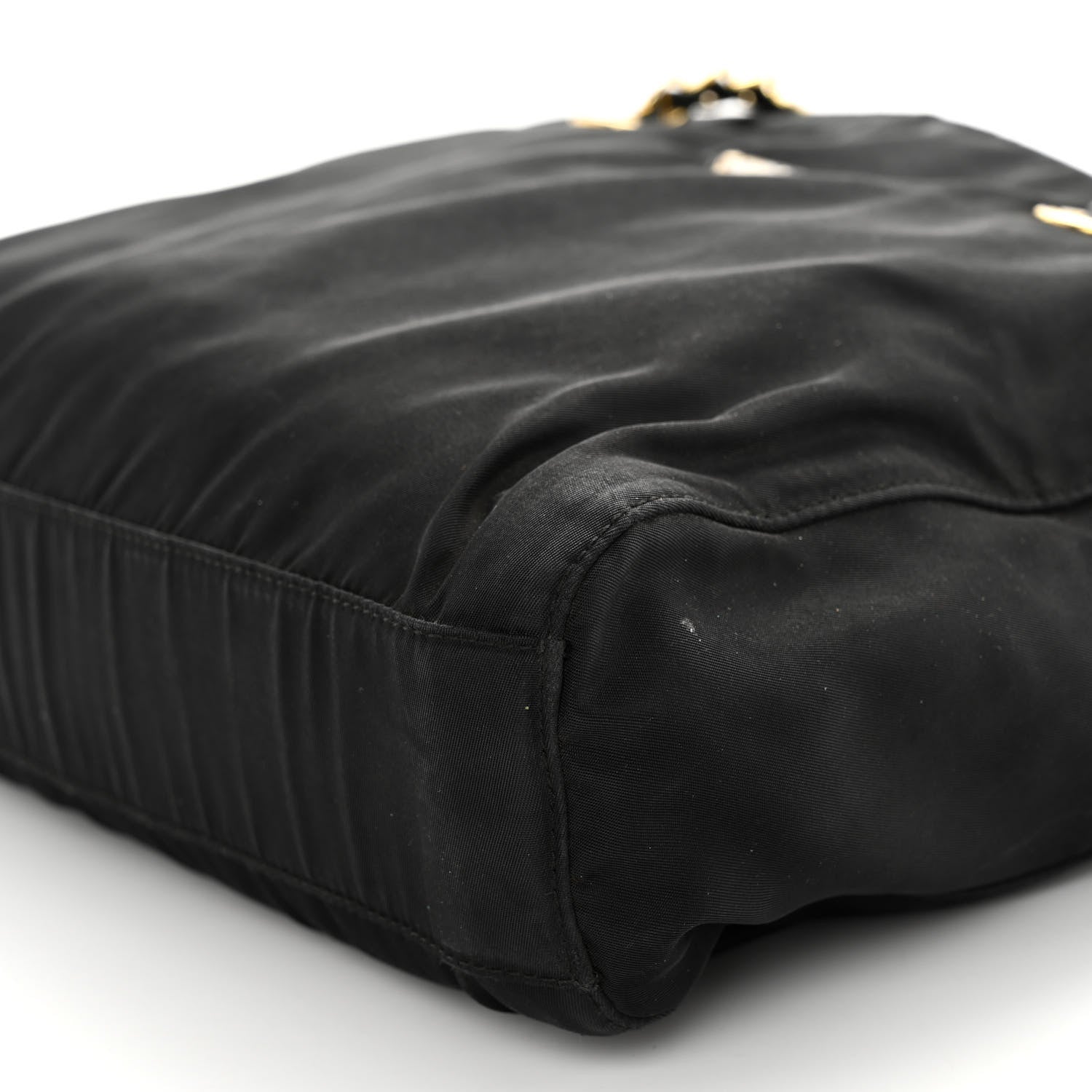 Prada Tessuto Nylon Chain Shoulder Bag Black 9 of 14