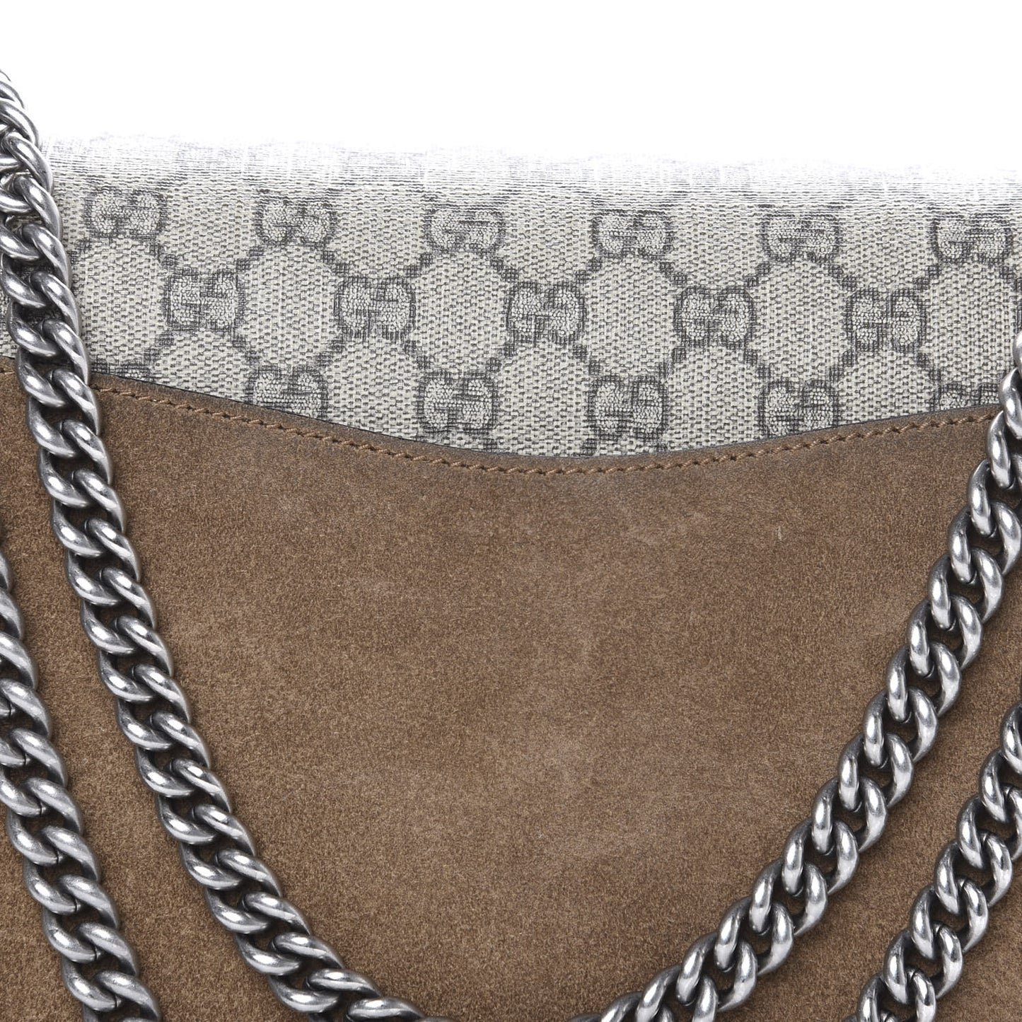 GG Supreme Monogram Medium Dionysus Shoulder Bag Taupe