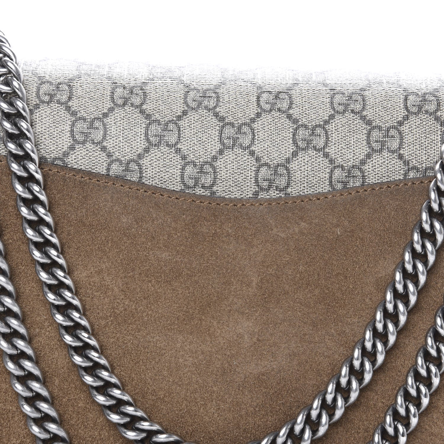 Gucci GG Supreme Monogram Medium Dionysus Shoulder Bag Taupe 10 of 14