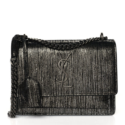 Saint Laurent Metallic Lambskin Lame Small Monogram Sunset Black Platine 1 of 10