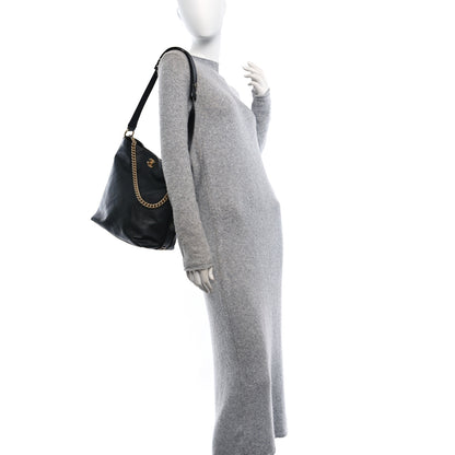 Chanel Calfskin Stitched Large Button Up Hobo Black 2 of 10