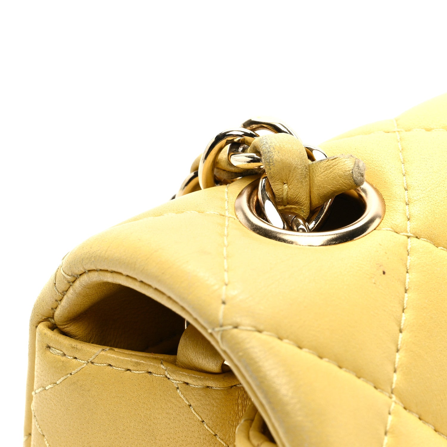 Chanel Lambskin Quilted Mini Rectangular Flap Yellow 12 of 12