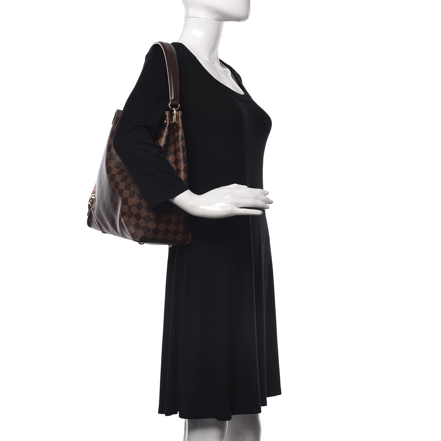 Damier Ebene Caissa Hobo Rose Ballerine
