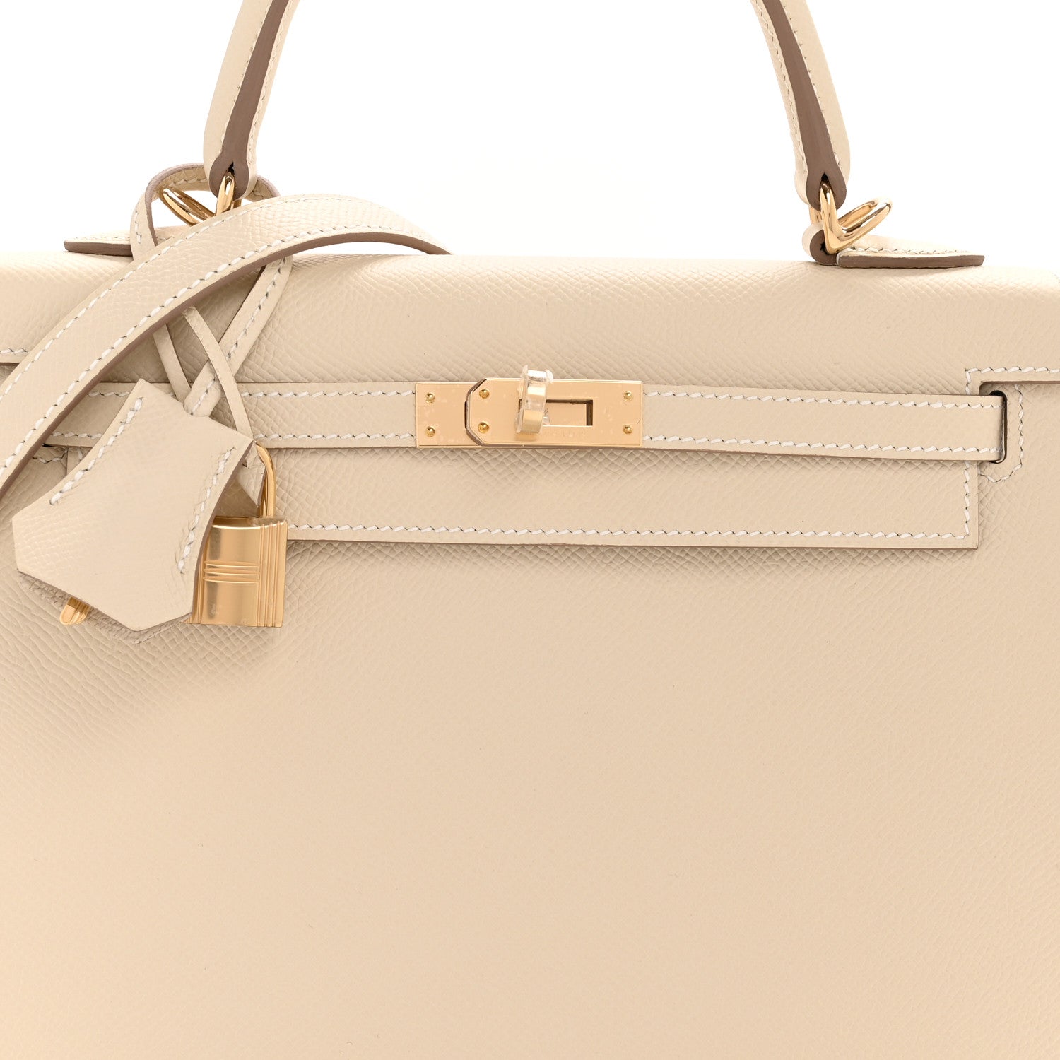 Hermes Epsom Kelly Sellier 25 Craie 7 of 10