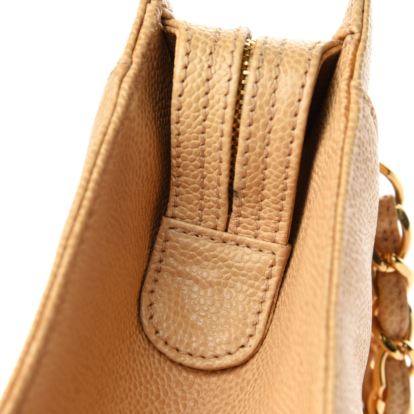 Caviar Shoulder Bag Beige